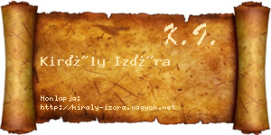 Király Izóra névjegykártya