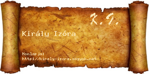 Király Izóra névjegykártya